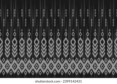 Abstract ethnic pattern art. Ikat seamless pattern traditional. American, Mexican style. Design for background, wallpaper, vector illustration, fabric, clothing, carpet, textile, batik, embroidery.