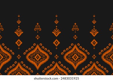 Abstractas patrón étnico art. Ikat patrón sin fisuras tradicional. Americano, estilo mexicano. Diseño de fondo, Fondo de pantalla, Ilustración vectorial, tela, ropa, alfombra, textil, batik, bordado.