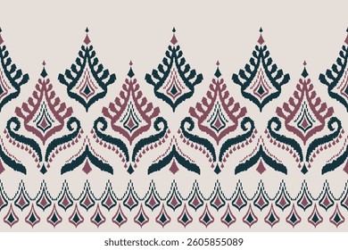 Abstract ethnic pattern art. Ikat seamless pattern traditional. American, Mexican style. Design for background, fabric, clothing, carpet, textile, batik, embroidery.