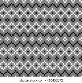 abstract ethnic pattern background with navajo pattern.abstract black and white aztec pattern.fashion Illustration