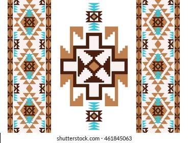 Abstract ethnic pattern. Background in navajo style