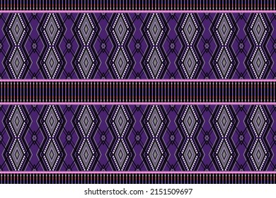 Abstract Ethnic Pattern Blue Pink Geometric Style for Background