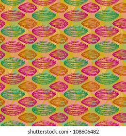 Abstract ethnic pattern. Bright colorful texture on grunge background