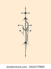 Abstract ethnic pattern creates a unique charm. Ideal for design projects, interiors and fabric textures. Add this vector element to your collection and give a new accent to your creativity!