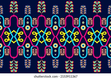 Abstract ethnic pattern design for background and wallpaper. Seamless striped pattern in Aztec style. Folk embroidery.