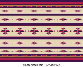 Abstraktes ethnisches Muster. Design-Gewebe nahtloser Hintergrund und Textur.