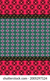 Abstract ethnic pattern. Design fabric seamless background and texture.