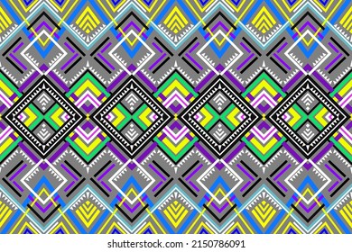 Abstract Ethnic Pattern Design Geometric Style for Background