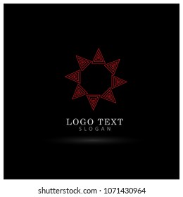 Abstract Ethnic Pattern Logo. Symbol & Icon Vector Template.