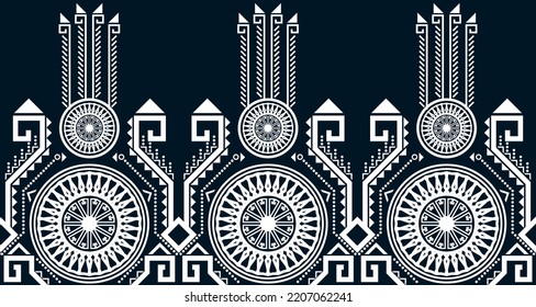 abstract ethnic pattern seamless design line white Aztec geometric background EP.75.Vintage ornament print. Great for fabric and textile, wallpaper, packaging