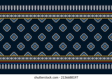 Abstract ethnic pattern traditional. Geometric pattern in tribal. Border decoration. Design for background, wallpaper, vector illustration, textile, fabric, clothing, batik, carpet, embroidery.
