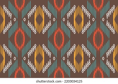 Abstract Ethnic pattern tribal art designs ikat Aztec vector oriental traditional prints design for background. Ikat is produced in many traditional textile centres around the world, 