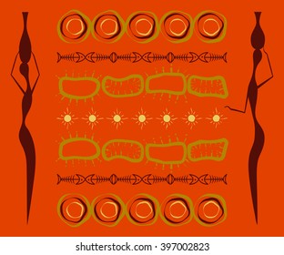 Abstract ethnic pattern, tribal background. Vector illustration. eps10