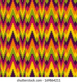 Abstract ethnic pattern in zig zag