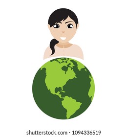 Abstract ethnic person