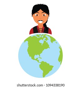 Abstract ethnic person