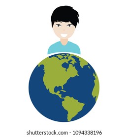 Abstract ethnic person