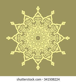 Abstract ethnic round ornamental pattern