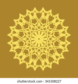 Abstract ethnic round ornamental pattern