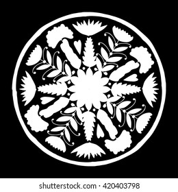 Abstract ethnic round ornamental pattern
