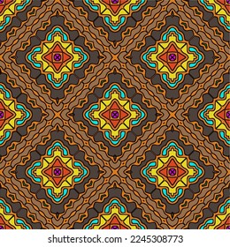 Abstract ethnic rug ornamental seamless pattern.Perfect for fashion, textile design, cute themed fabric, on wall paper, wrapping paper, fabrics and home decor.