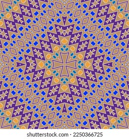 Abstract ethnic rug ornamental seamless pattern.Perfect for fashion, textile design, cute themed fabric, on wall paper, wrapping paper, fabrics and home decor.