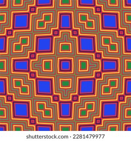 Abstract ethnic rug ornamental seamless pattern.Perfect for fashion, textile design, cute themed fabric, on wall paper, wrapping paper and home decor.
