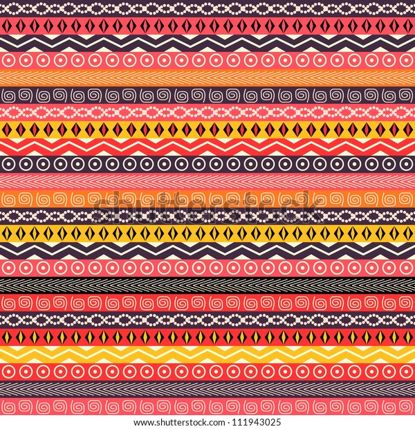 Abstract Ethnic Seamless Background Red Black Stock Vector (Royalty ...