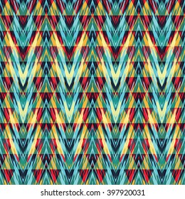 Abstract ethnic seamless fabric pattern