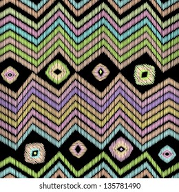 Abstract Ethnic Seamless Geometric Pattern. Vector Illustration