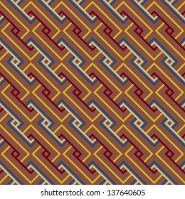 Abstract Ethnic Seamless Geometric Pattern. Vector Illustration
