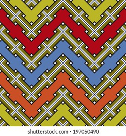 Abstract Ethnic Seamless Geometric Pattern. Vector Illustration 