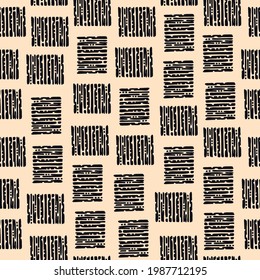 Abstract ethnic seamless pattern background Barcode logo Hand drawn ink sketch Animal mystical national design Vintage ancient style Fashion print clothes apparel greeting invitation card flyer poster