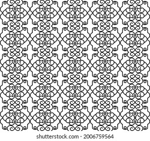 Patrón vectorial ornamental geométrico, vector de fondo étnico negro y blanco