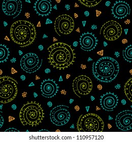 Abstract ethnic seamless pattern. Colorful bright ethnic geometrical texture