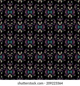 Abstract ethnic seamless pattern. Geometric repeating background texture. Fabric design. Wallpaper - vector