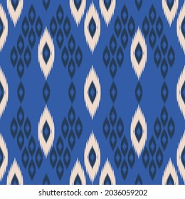 Abstract ethnic seamless pattern ornamental. Festive colorful background design, Folk print. ikat pattern