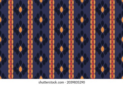 Resumen de patrones étnicos sin costura ornamentales. Diseño festivo de fondo colorido, impresión folk. patrón de ikat