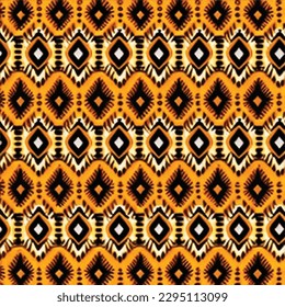 Abstract ethnic seamless pattern ornamental. Festive colorful background design, Folk print. ikat pattern