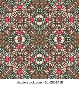 abstract ethnic seamless pattern tribal background. Endless geometric print