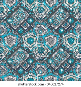 Abstract ethnic seamless pattern. Tribal art print. Background texture, wallpaper, wrapping