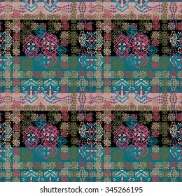 Abstract ethnic seamless pattern. Tribal art print. Background texture, wallpaper, wrapping
