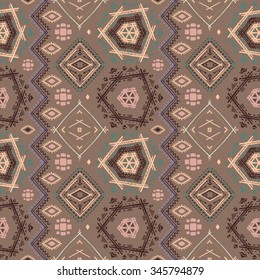 Abstract ethnic seamless pattern. Tribal art print. Background texture, wallpaper, wrapping