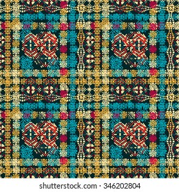 Abstract ethnic seamless pattern. Tribal art print. Background texture, wallpaper, wrapping