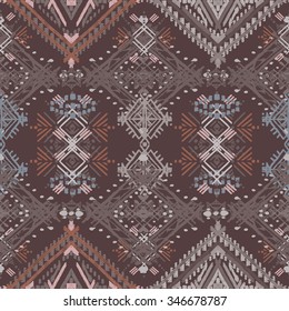 Abstract ethnic seamless pattern. Tribal art print. Background texture, wallpaper, wrapping