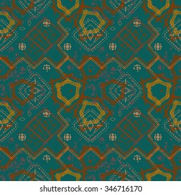 Abstract ethnic seamless pattern. Tribal art print. Background texture, wallpaper, wrapping