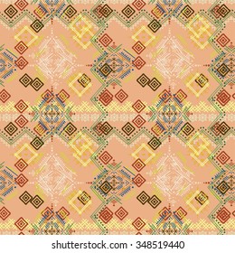 Abstract ethnic seamless pattern. Tribal art print. Background texture, wallpaper, wrapping