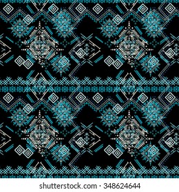 Abstract ethnic seamless pattern. Tribal art print. Background texture, wallpaper, wrapping