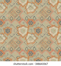 Abstract ethnic seamless pattern. Tribal art print. Background texture, wallpaper, wrapping