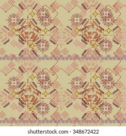 Abstract ethnic seamless pattern. Tribal art print. Background texture, wallpaper, wrapping
